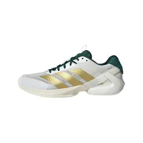 Adidas Adizero Ubersonic 5 Slip Resistant, Abrasion Resistant, Breathable Low top Tennis Shoes Men's Bright White