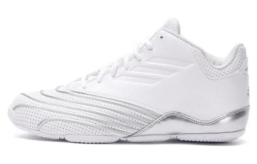 Adidas Return Of The Mac Leather Cushioning Slip-Resistant Abrasion-Resistant Mid-top Vintage Basketball Shoes Men's