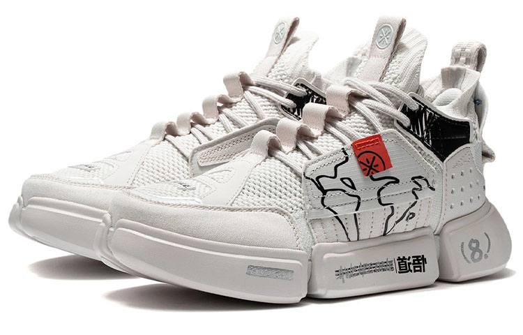 Li Ning Essence 2 ACE Cushioning Slip Resistant Abrasion Resistant Mid top Vintage Basketball Shoes Women’s Frost White