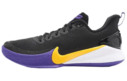 Nike Mamba Focus Kobe Mamba Spirit Lakers Comfortable and versatile Low-top Retro Basketball Shoes Men and Women Same Model Black and Yellow