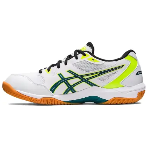 ASICS Gel-Rocket 10 10 Comfortable, wear-resistant, low-top volleyball training shoes, same style for men and women, white, green and yellow