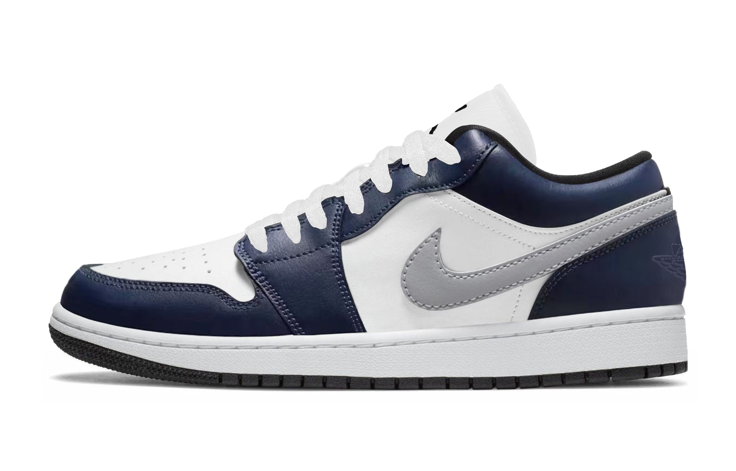 Jordan Air Jordan 1 Abrasion Resistant Abrasion Resistant Low top Skateboard Shoes Unisex White Blue