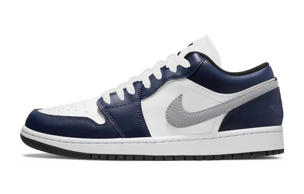Jordan Air Jordan 1 Low top Skateboard Shoes Unisex White Blue