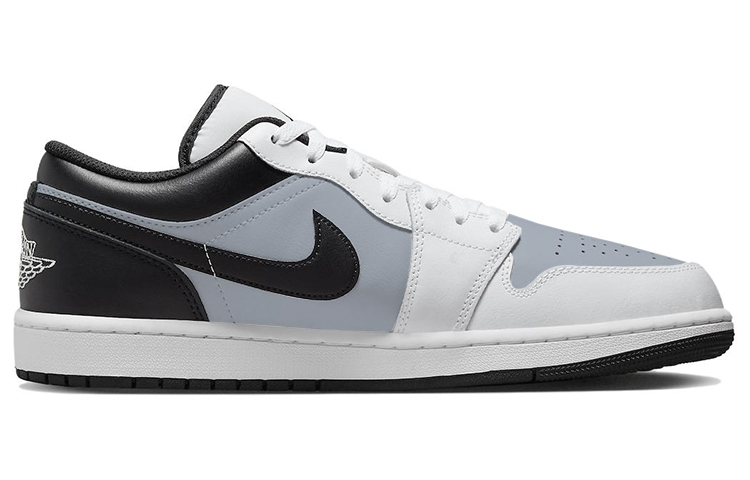 Jordan Air Jordan 1 Slip Resistant Abrasion Resistant Low top Vintage Basketball Shoes Men’s White Black