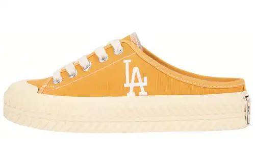 MLB Play Ball Los Angeles Dodgers Slip Resistant Low top Canvas Shoes Unisex Orange Yellow