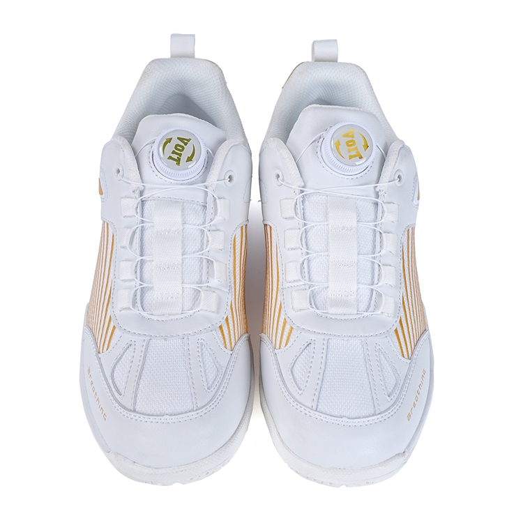 VOIT Coverage Abrasion Resistant Lightweight Slip Resistant Low top Training Shoes Unisex White Gold