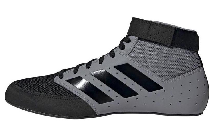 Adidas MAT HOG Slip Resistant Cushioning Abrasion Resistant Mid top Training Shoes Men's Black Gray