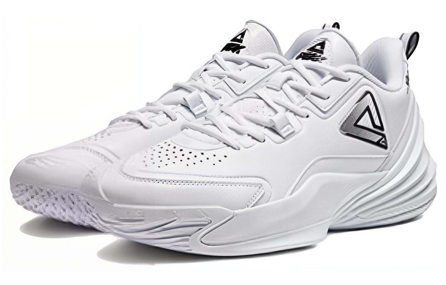 PEAK Shadow Hunter 1 Sports Abrasion Resistant Low top Basketball Shoes Men’s White