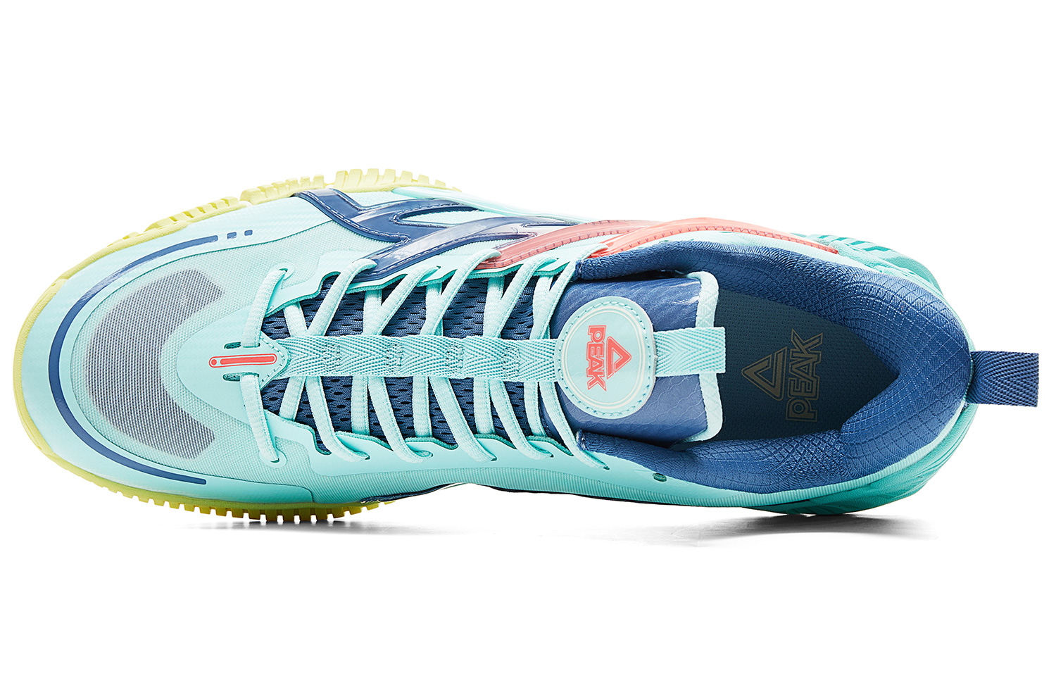 PEAK Basketball Shoes Men’s Low Top Pink Green