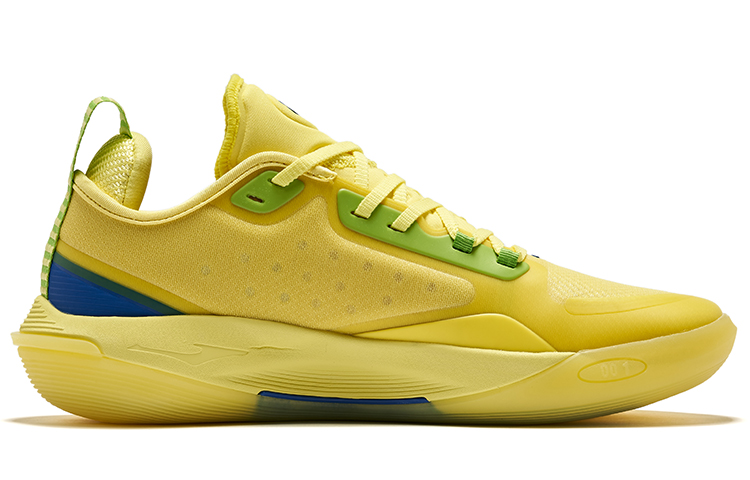 Erke Raid Cushioning Rebound Low top Basketball Shoes Men’s Lemon