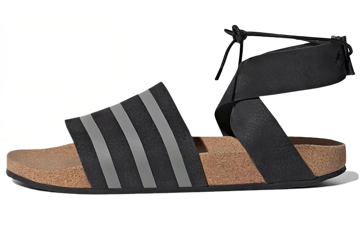 Adidas Adilette Ankle Wrap 'Black Grey' Women's
