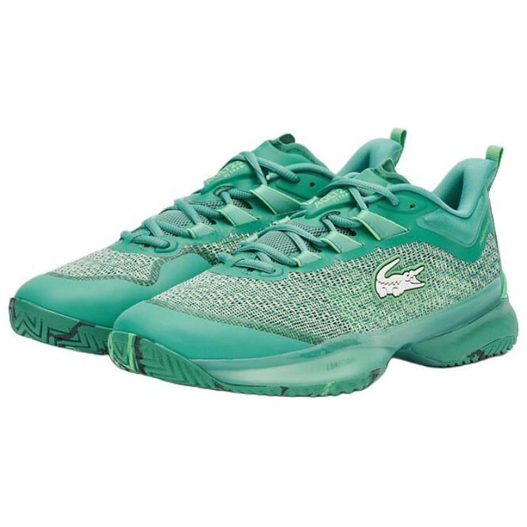 LACOSTE Abrasion Resistant Breathable Support Rebound Low top Tennis Shoes Men’s Green