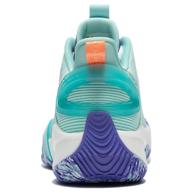 QIAODAN Cushioning Slip Resistant Abrasion Resistant Low top Basketball Shoes Men’s Green