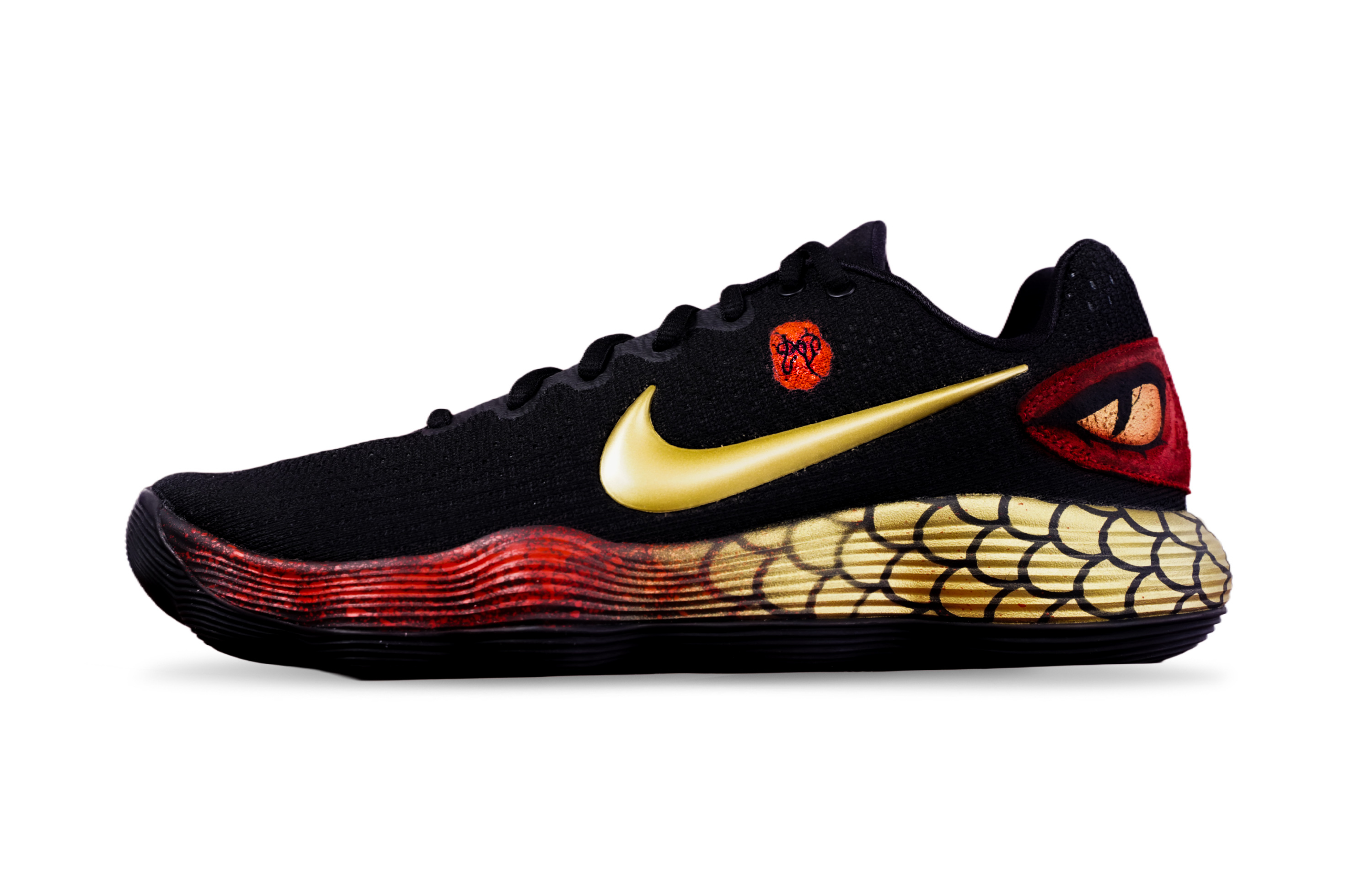 Nike Hyperdunk 2017 Abrasion Resistant Low top Basketball Shoes Unisex Black