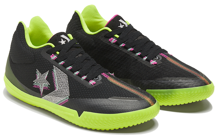 All Star Bb Evo Converse Mid ‘Hi-Vis Collection — Black Lemon Venom’