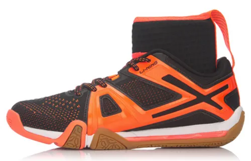 Li Ning Fashion Cushioning Rebound High top Badminton Shoes Unisex Neon Fruit Red
