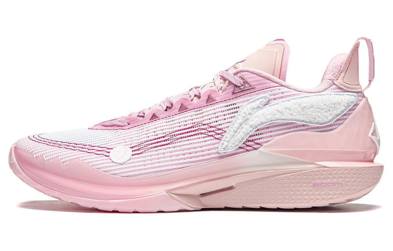 Li Ning JB2 Basketball Shoes Men's Low Top White/Pink