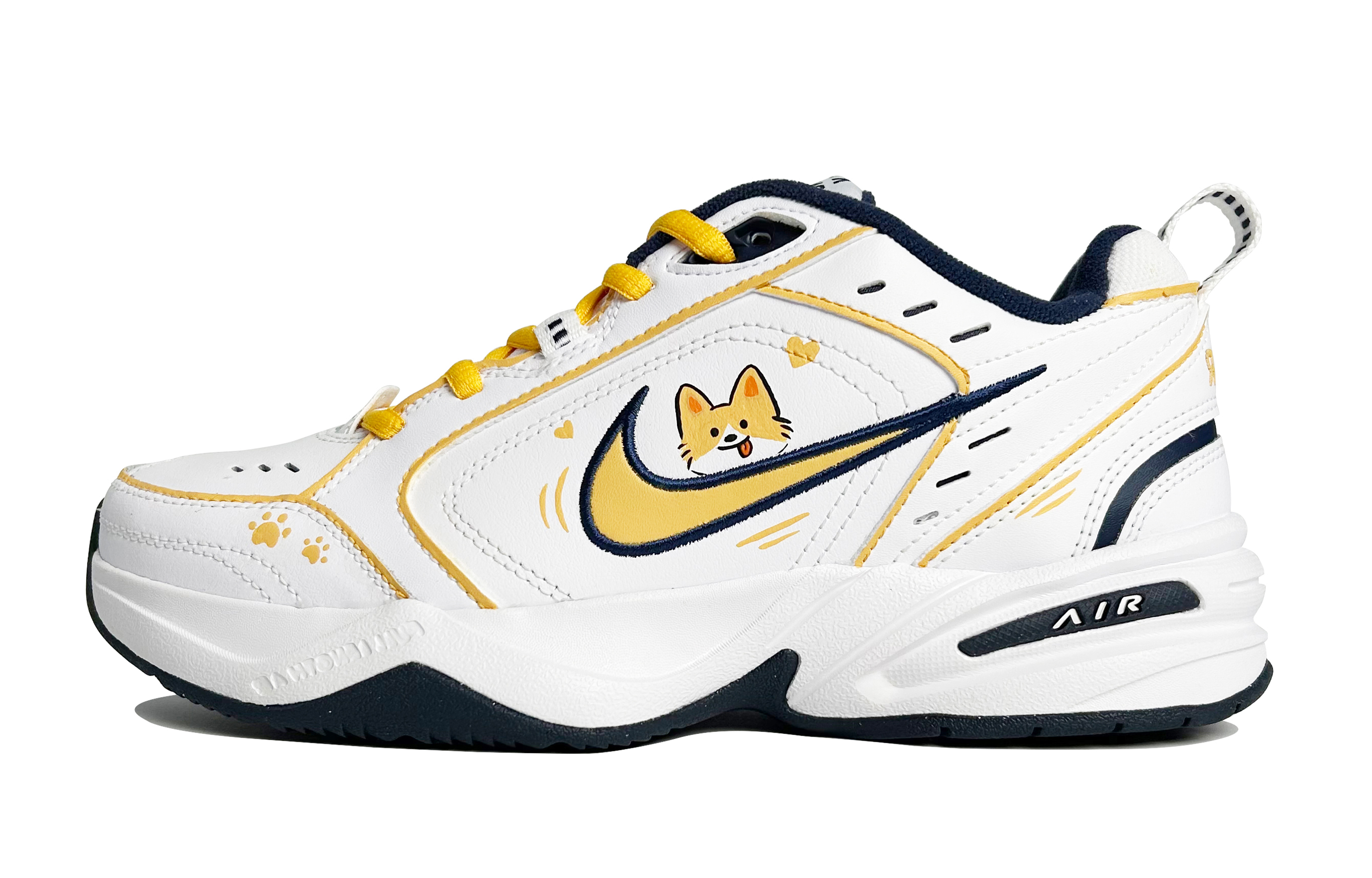 Nike Air Monarch 4 Chunky Sneakers Unisex Low Top Yellow