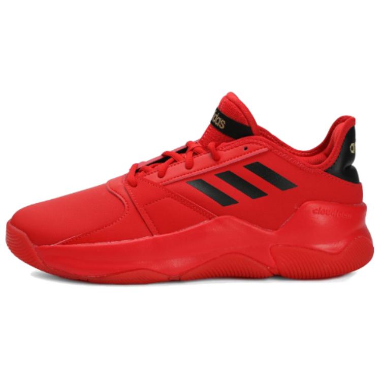 Adidas Streetflow Slip Resistant Abrasion Resistant Low top Basketball Shoes Men's Red