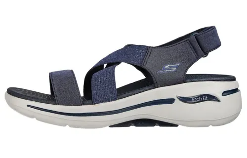 Skechers Go Walk Arch Fit Fabric Beach Sandals Women's Blue