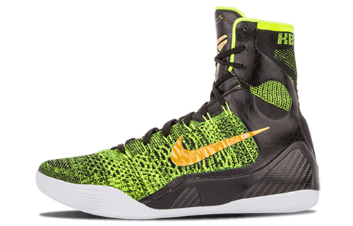 Nike Kobe 9 Elite Victory Restored Kobe 9 Round Toe Lace Fabric Non-Slip Lightweight High Top Practical Basketball Shoes Men's Green