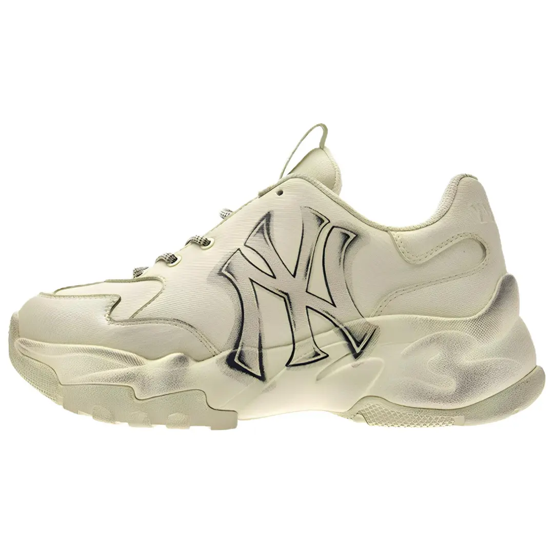 MLB New York Yankees Height Increasing Low top Chunky Sneakers Unisex Beige