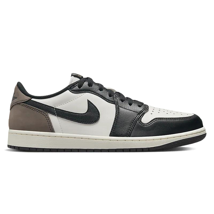 Jordan Air Jordan 1 Cushioning Slip Resistant Low top Vintage Basketball Shoes Men’s Black White Brown