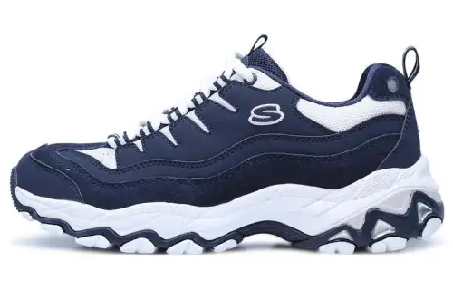 Skechers Encore Mesh, Suede Low top Chunky Sneakers Women's Blue White