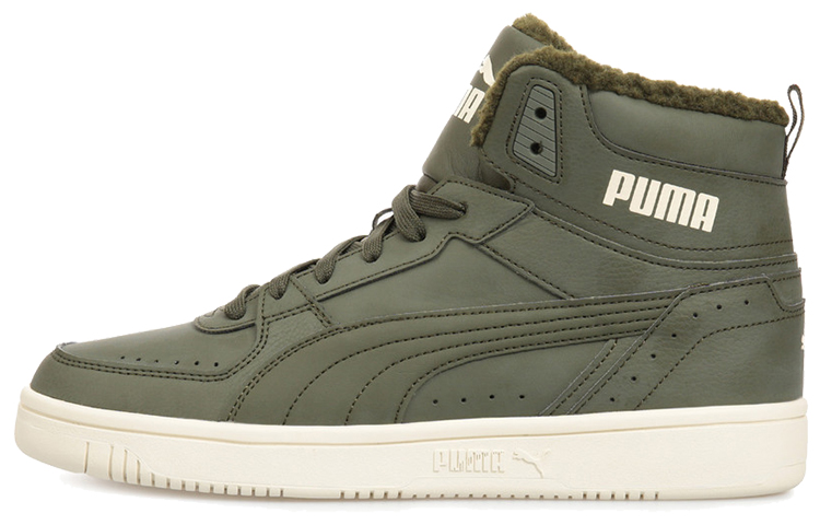 PUMA REBOUND Joy Fur Comfortable Round Toe Pu Cushioning, Wear Resistant High top Performance Basketball Shoes Men's