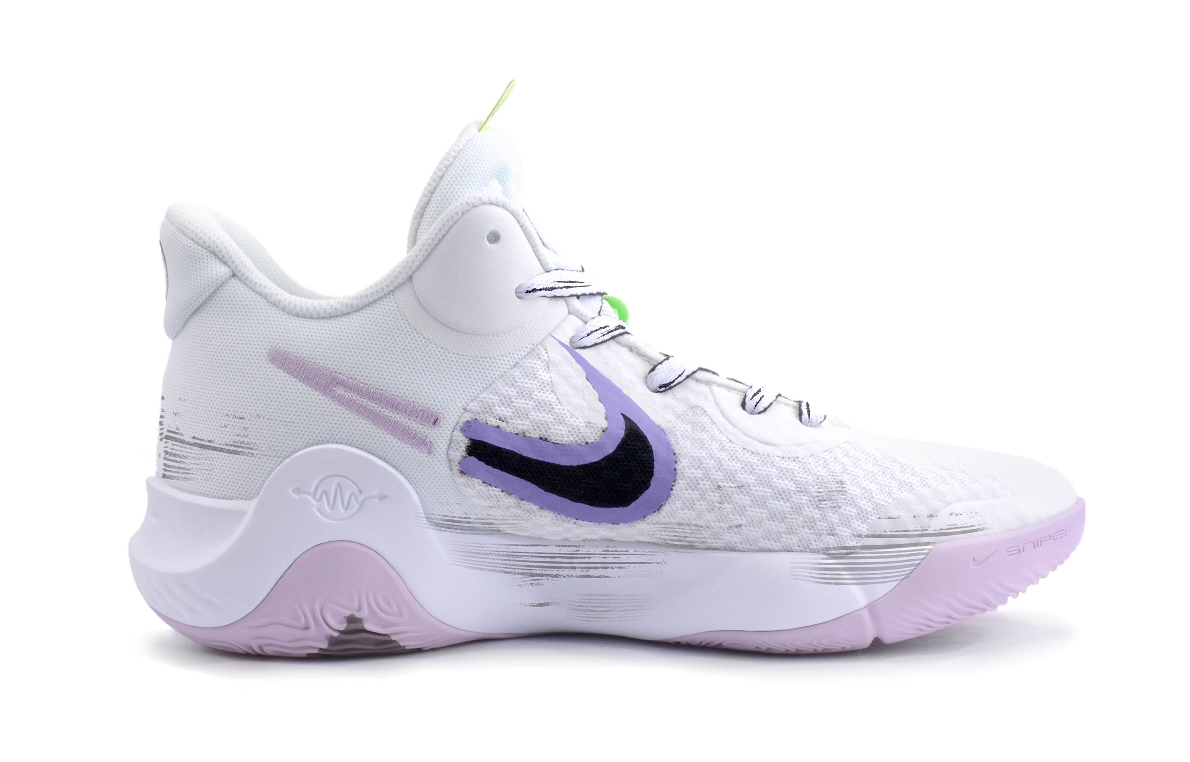 Nike KD Trey 5 IX Mid top Vintage Basketball Shoes Unisex Purple White