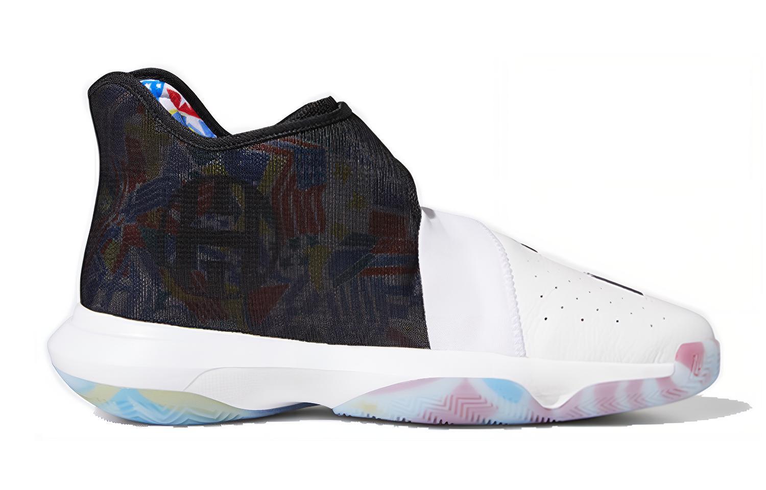 Мужские кроссовки adidas Harden B/E 3 (бело-черные) — Белый / чёрный — фото 2