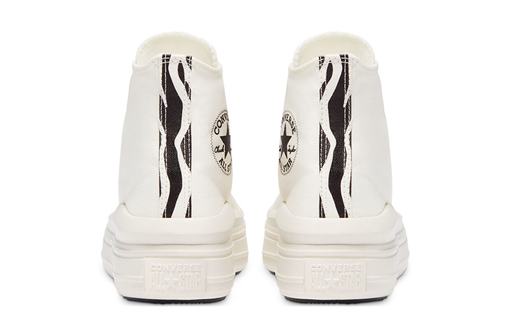 Женские кеды Converse All Star Move Chuck Taylor High Top (бело-черные) — Белый / чёрный — фото 4