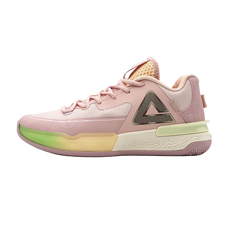PEAK Cushioning Abrasion Resistant Cushioning, Wear Resistant Low top Basketball Shoes Men’s Pink