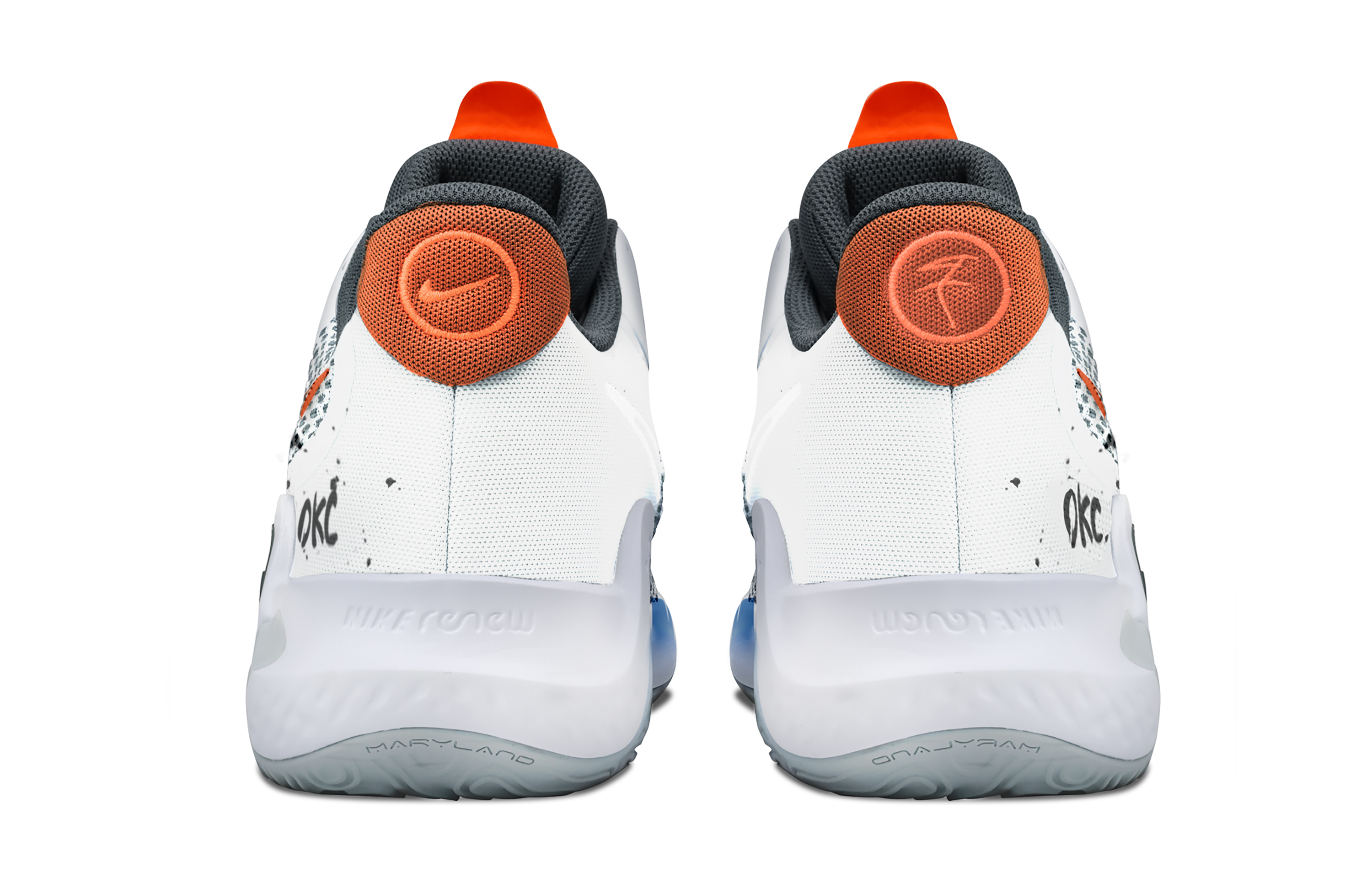 Nike KD Trey 5 IX Thunderous And Vast Cushioning, Wear Resistant Mid top Basketball Shoes Unisex Gray Blue Orange