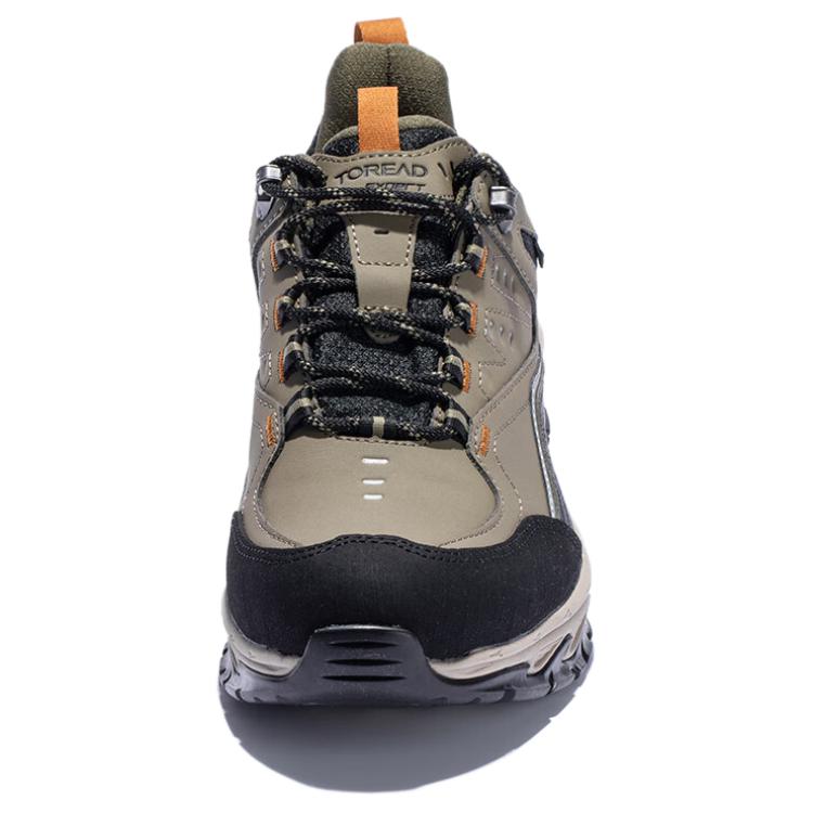 TOREAD Slip Resistant Abrasion Resistant Slip Resistant Abrasion Resistant Low top Hiking Shoes Men’s Brown Black