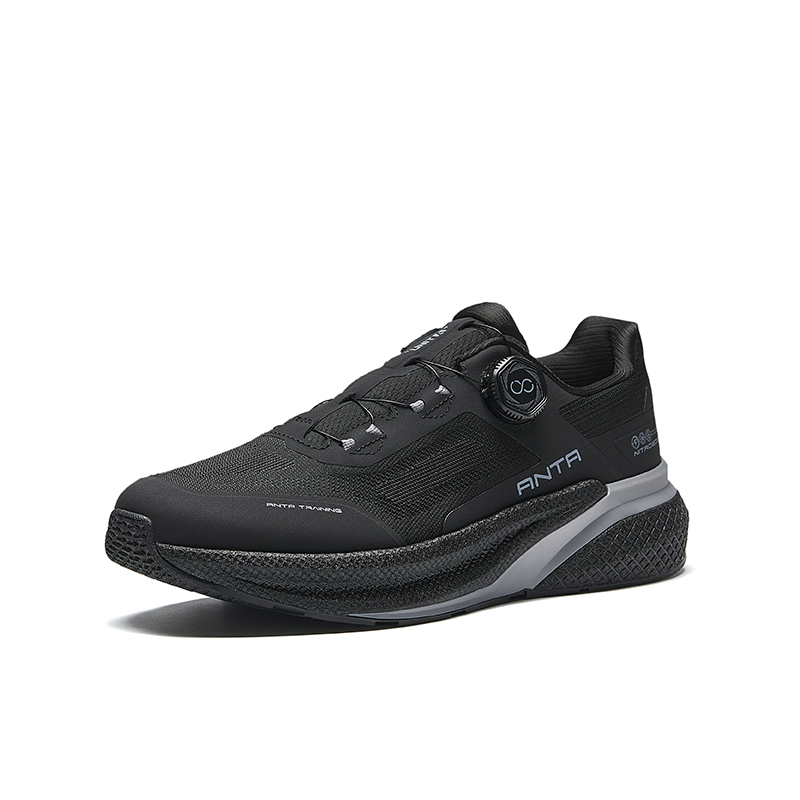 Anta Burning MAX Cushioning, Wear Resistant Low top Training Shoes Men’s Basic Black