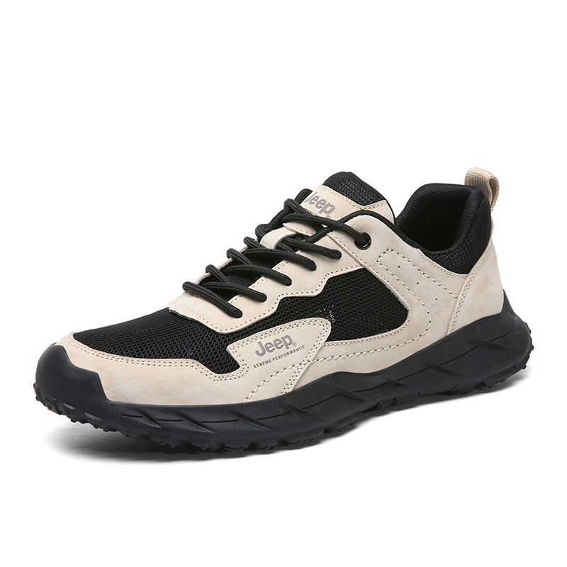 Jeep Pigskin, Textile Low top Outdoor Hiking Shoes Men’s Sand