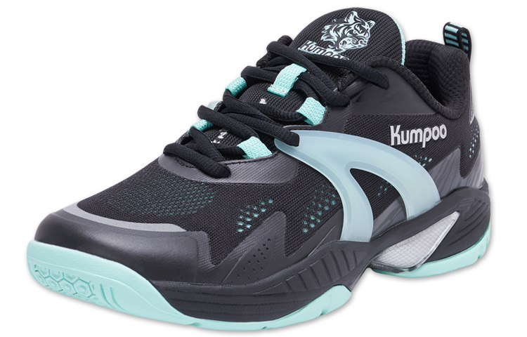KUMPOO Badminton Shoes Unisex Low Top Black/Blue