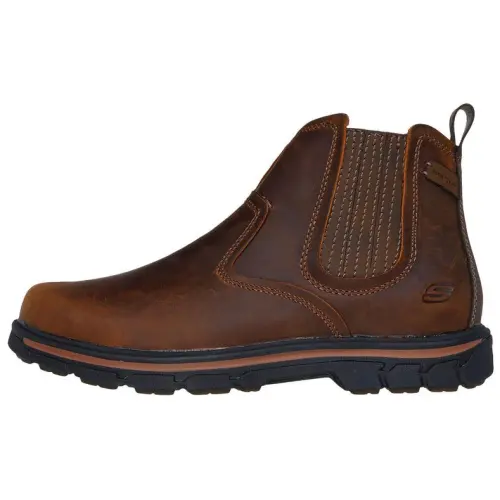 Skechers Relaxed Fit Short Chelsea Boots Men's Brown