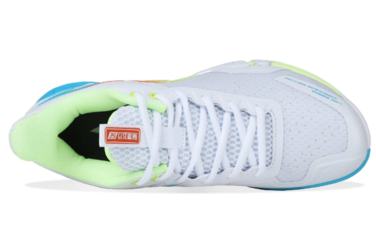 Li Ning Badminton Shoes Unisex Low Top Standard White/Yellow/Blue