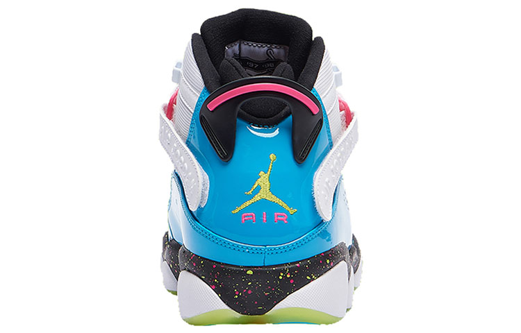 Jordan 6 Rings White Light Blue Fury Cyber