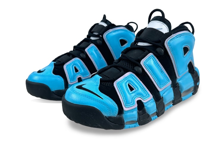 Nike Air More Uptempo Mid top Vintage Basketball Shoes GS Carolina Blue