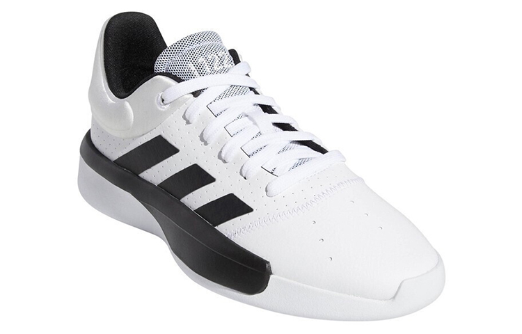 Adidas Pro Adversary Low Slip Resistant Abrasion Resistant Mid top Basketball Shoes Men’s Black White