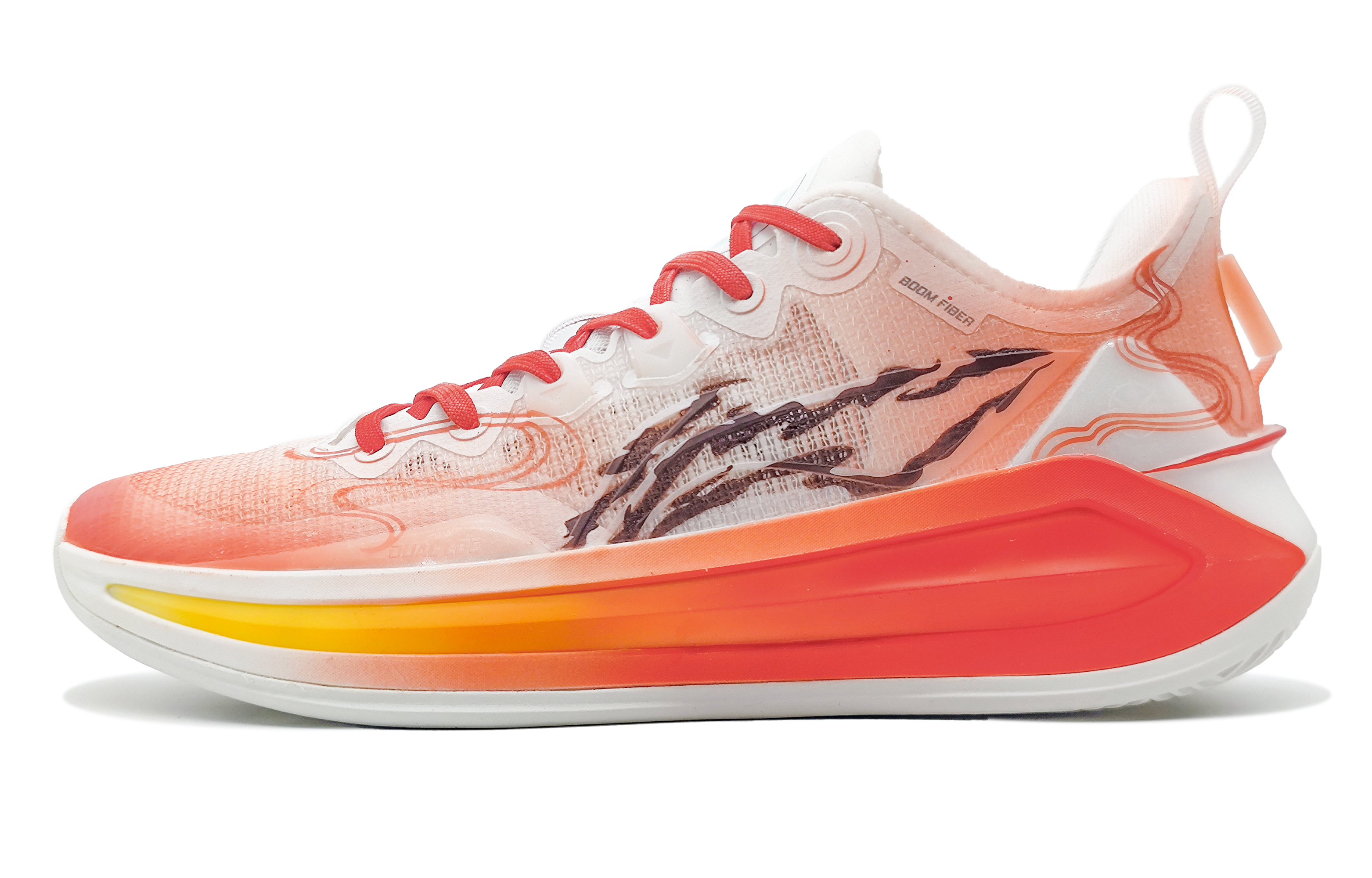 Li Ning Liren 3 V2 Abrasion Resistant Cushioning Low top Basketball Shoes Unisex Red White