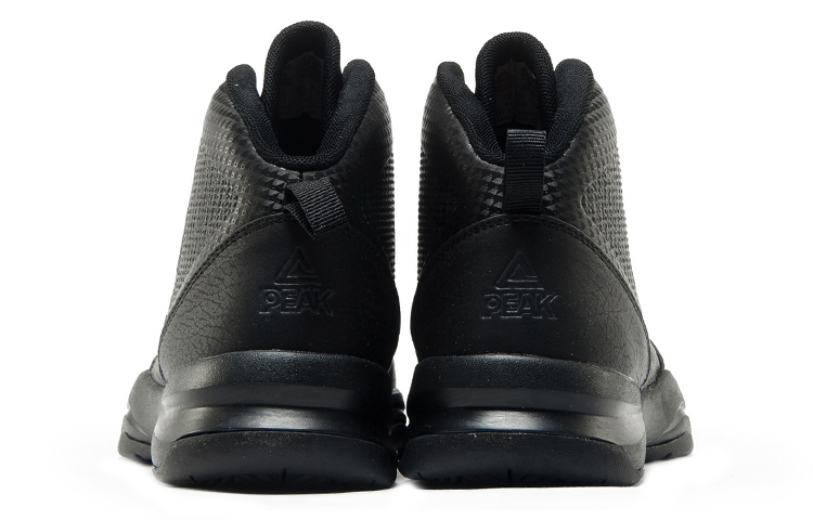 PEAK Textile, Artificial Leather Cushioning, Non Slip, And Waterproof Low top Basketball Shoes Men’s Black Gray