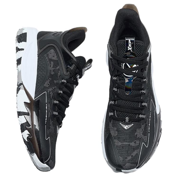 XTEP Abrasion Resistant Abrasion Resistant Low top Basketball Shoes Men’s Black White