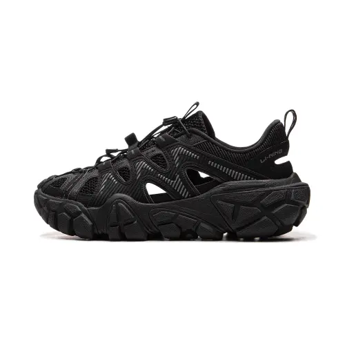Li Ning Sand Dune Breathable Height Increasing River Trekking Shoes Men's Black