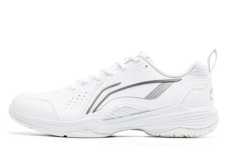 Li Ning Flying Eagle Slip Resistant, Abrasion Resistant, Breathable Low top Badminton Shoes Unisex White