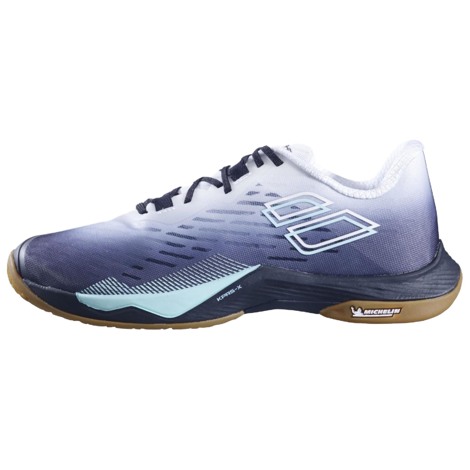 Babolat Breathable Lightweight Breathable And Lightweight Low top Badminton Shoes Men’s White Blue Black