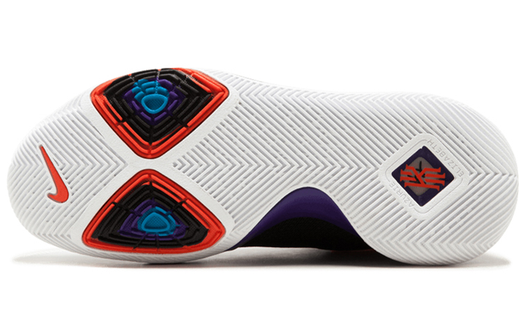 Мужские кроссовки Nike Kyrie 3 (черно-оранжево-фиолетовые) — Чёрный / оранжевый / фиолетовый — фото 5